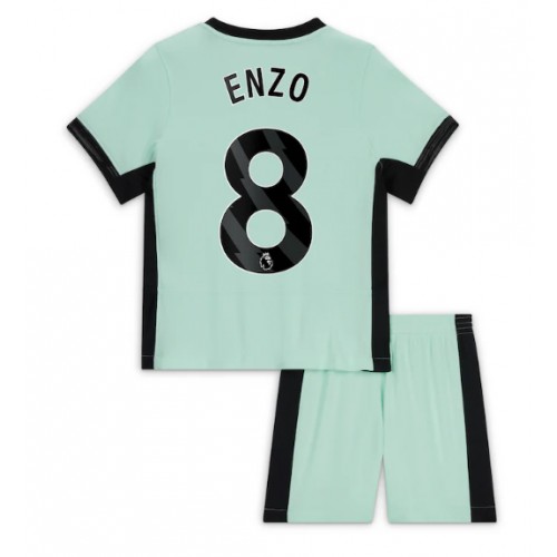 Maillot de foot Chelsea Enzo Fernandez #8 Troisième enfant 2023-24 Manches Courte (+ pantalon court)